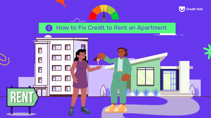 A landlord handing over the key of an apartment to a rentor after she has successfully fixed her credit