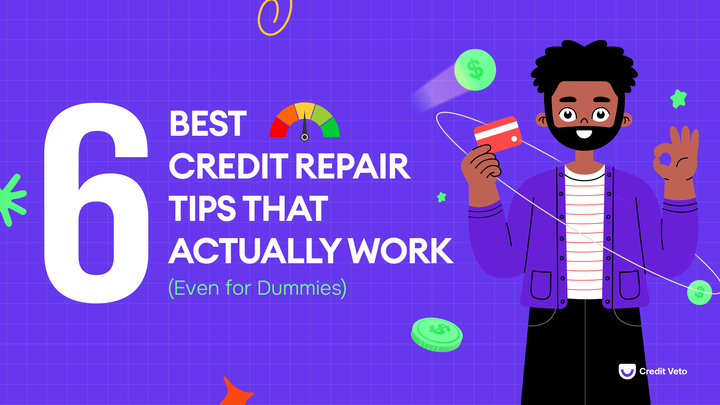 Cartonish guy excited about finally discovering the best credit tips that works